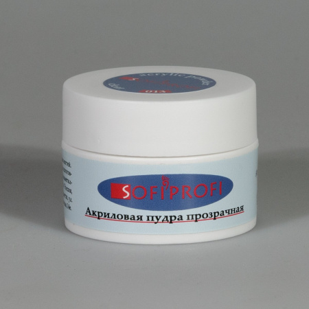 Акриловая пудра прозрачная для маникюра Sofiprofi, 20 гр